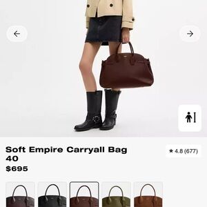 Soft Empire Carryall Tote in Deep Brown